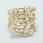 Gold Pearl Cluster Braclet
