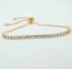 Marquise Cut Crystal Bracelet in Gold