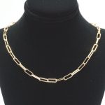 18k Gold Dipped Paper Clip Necklace