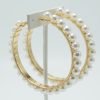 Pearl Hoop Earrings Large