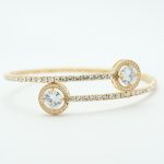 Wrap Crystal Bracelet with Solitaire in Gold