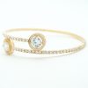 Wrap Crystal Bracelet with Solitaire in Gold