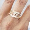 Crystal Twist Ring (Gold) - Image 2