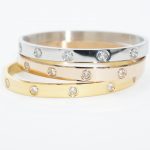 Band Bracelets with Crystals in Gold, Rose Gold and Silver