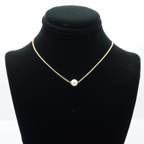 Solo Pearl Necklace 18K Gold Dipped Chain