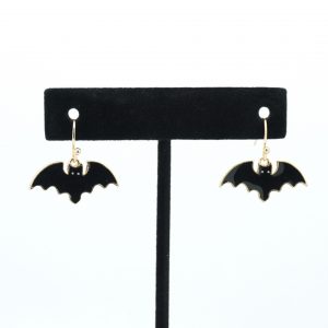 Enamel Bat Earrings