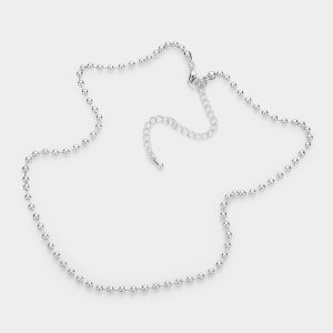 Ball Chain Necklace in Silver
