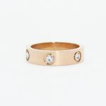 Sized Band Ring with Crystals in Rose Gold