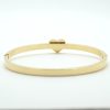 Crystal Heart Bangle Bracelet in Gold