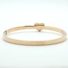 Crystal Heart Bangle Bracelet in Rose Gold