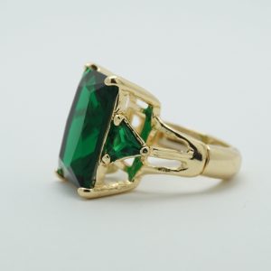 Stretch Dynasty Ring in Green and Gold
