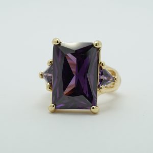 Stretch Dynasty Ring in Purple and Gold