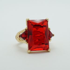 Stretch Dynasty Ring in Red and Gold