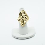Adjustable Crinkle Ring in Gold