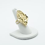 Adjustable Crinkle Ring in Gold