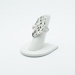 Adjustable Crinkle Ring in Silver