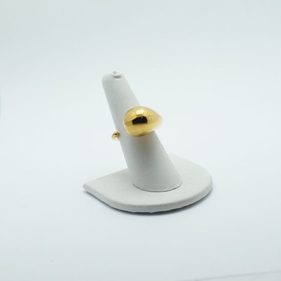 Adjustable Teardrop Ring in Gold