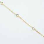 Gold Dipped Crystal Station Bracelet