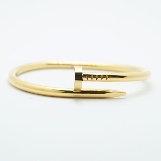Nail Bangle Bracelet Gold