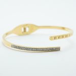 Roman Numeral Crystal Bangle Bracelet