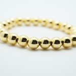 Stretch Ball Bracelet Large Gold