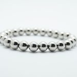 Stretch Ball Bracelet Large Silver